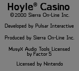 Hoyle Casino (USA) Title Screen